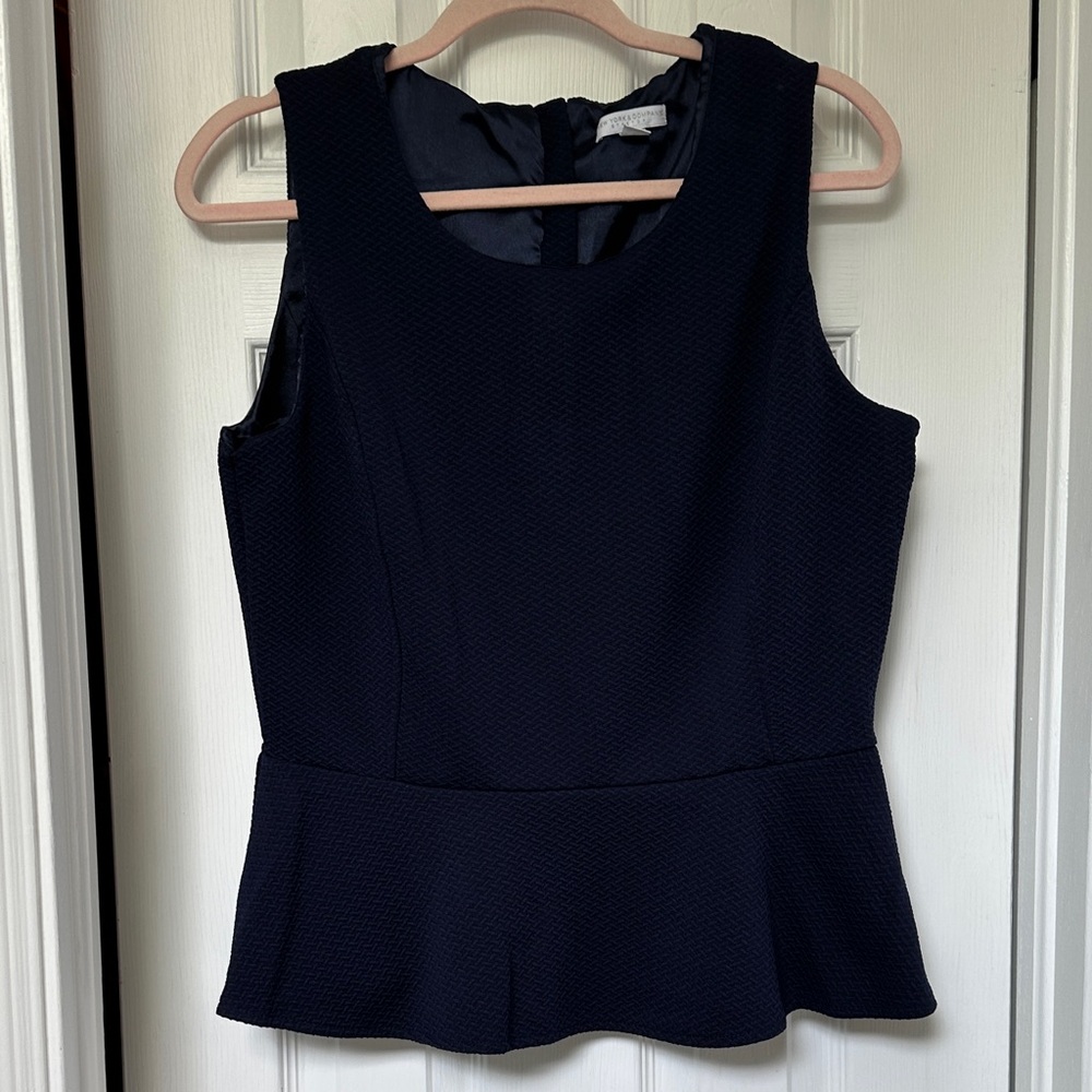Elegant Navy Sleeveless Top
